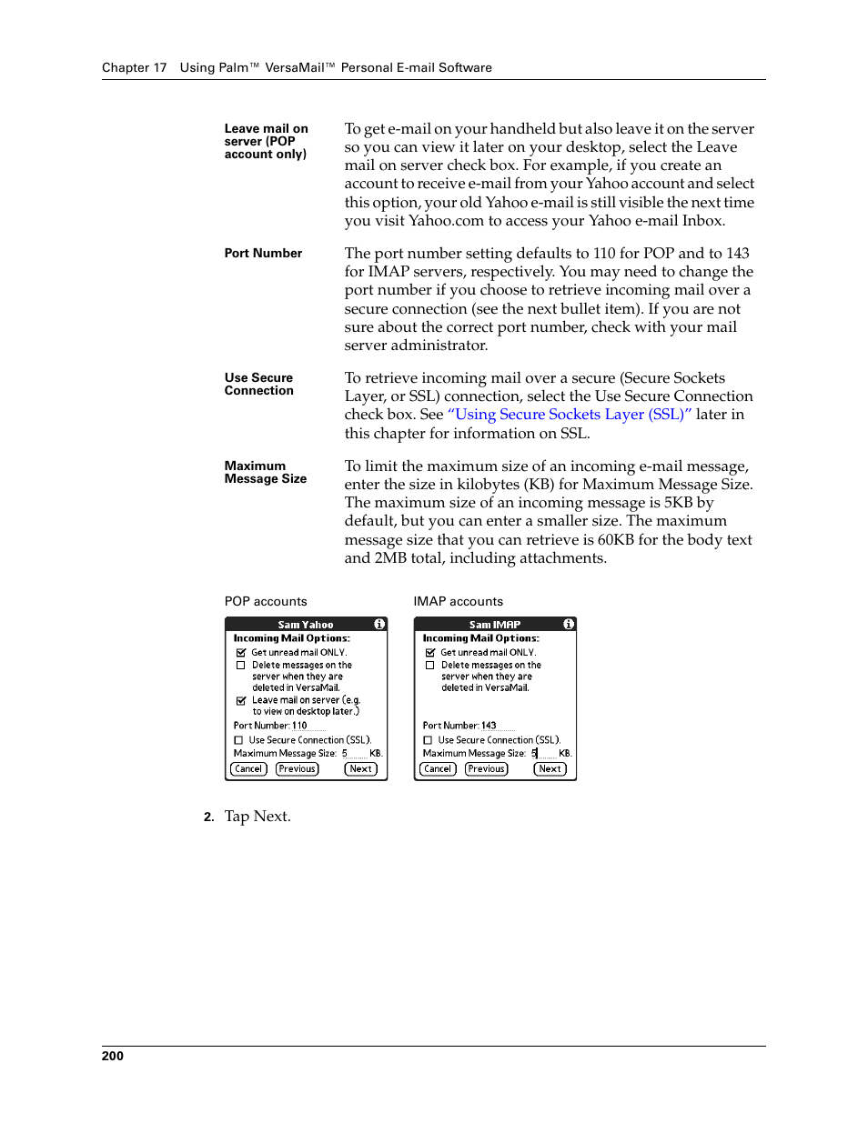 Palm TUNGSTEN T2 User Manual | Page 214 / 502