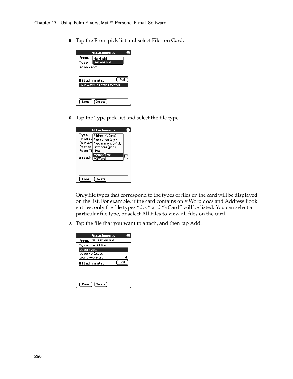 Palm TUNGSTEN T2 User Manual | Page 264 / 502