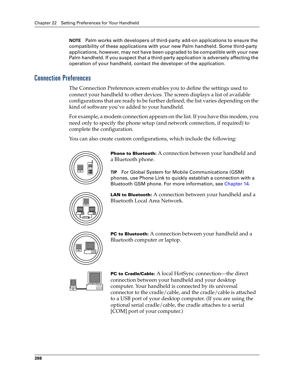 Connection preferences, Chapter 22, Nu. see | Palm TUNGSTEN T2 User Manual | Page 412 / 502