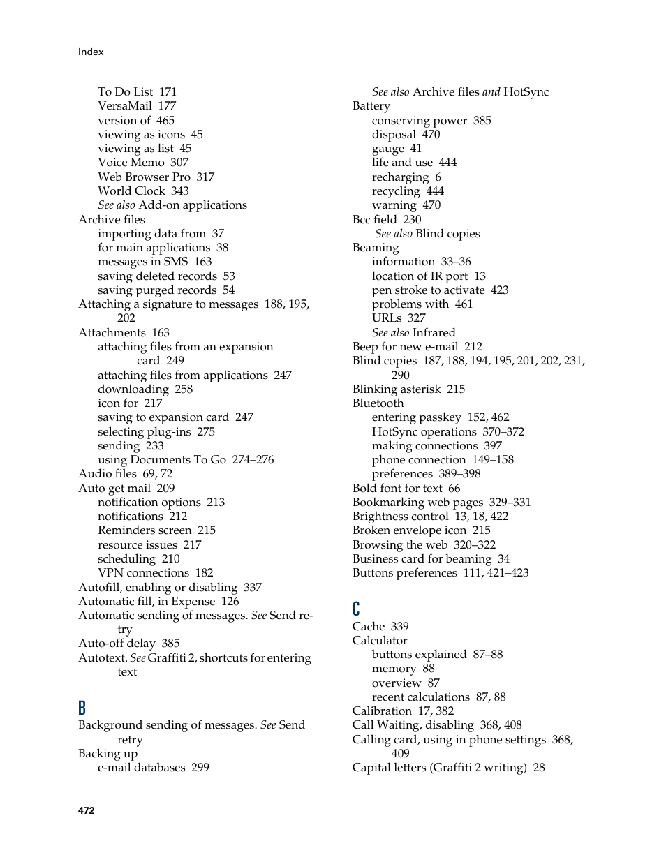 Palm TUNGSTEN T2 User Manual | Page 486 / 502