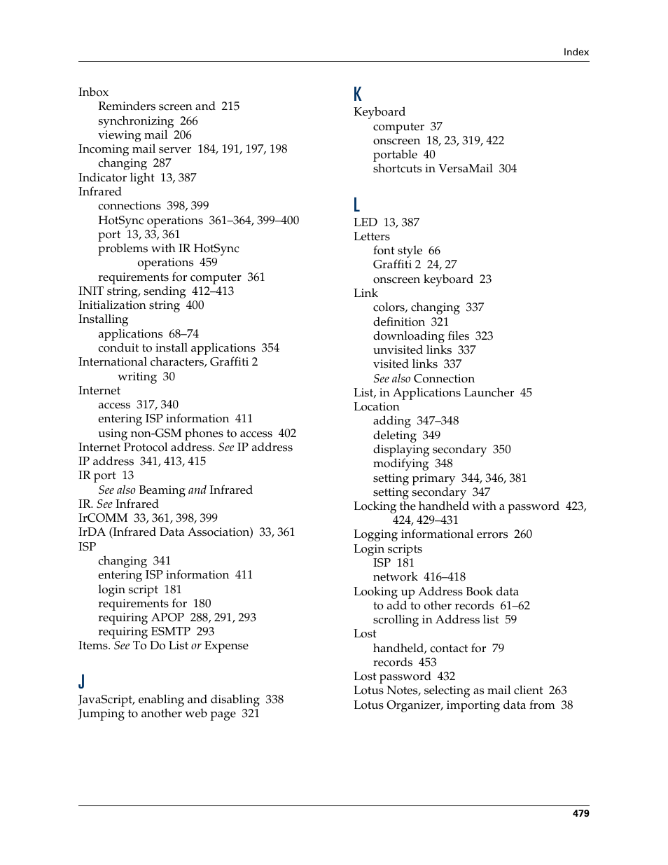 Palm TUNGSTEN T2 User Manual | Page 493 / 502