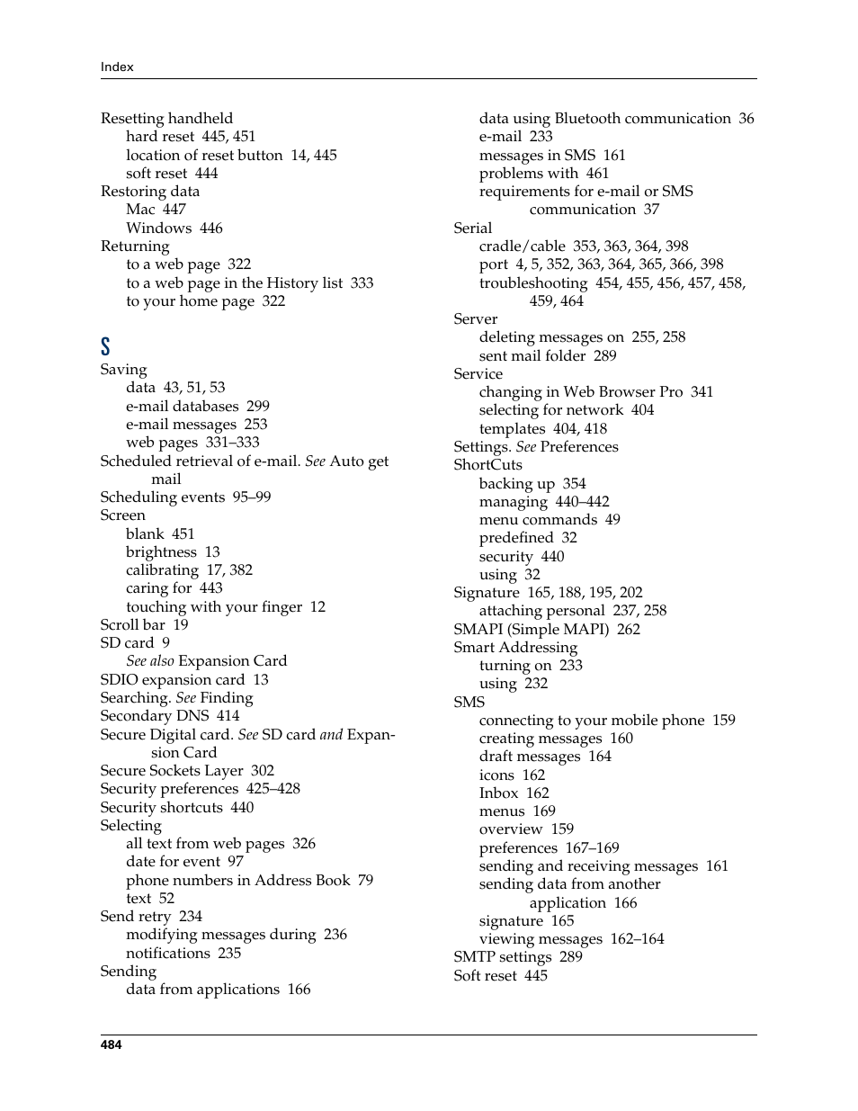 Palm TUNGSTEN T2 User Manual | Page 498 / 502