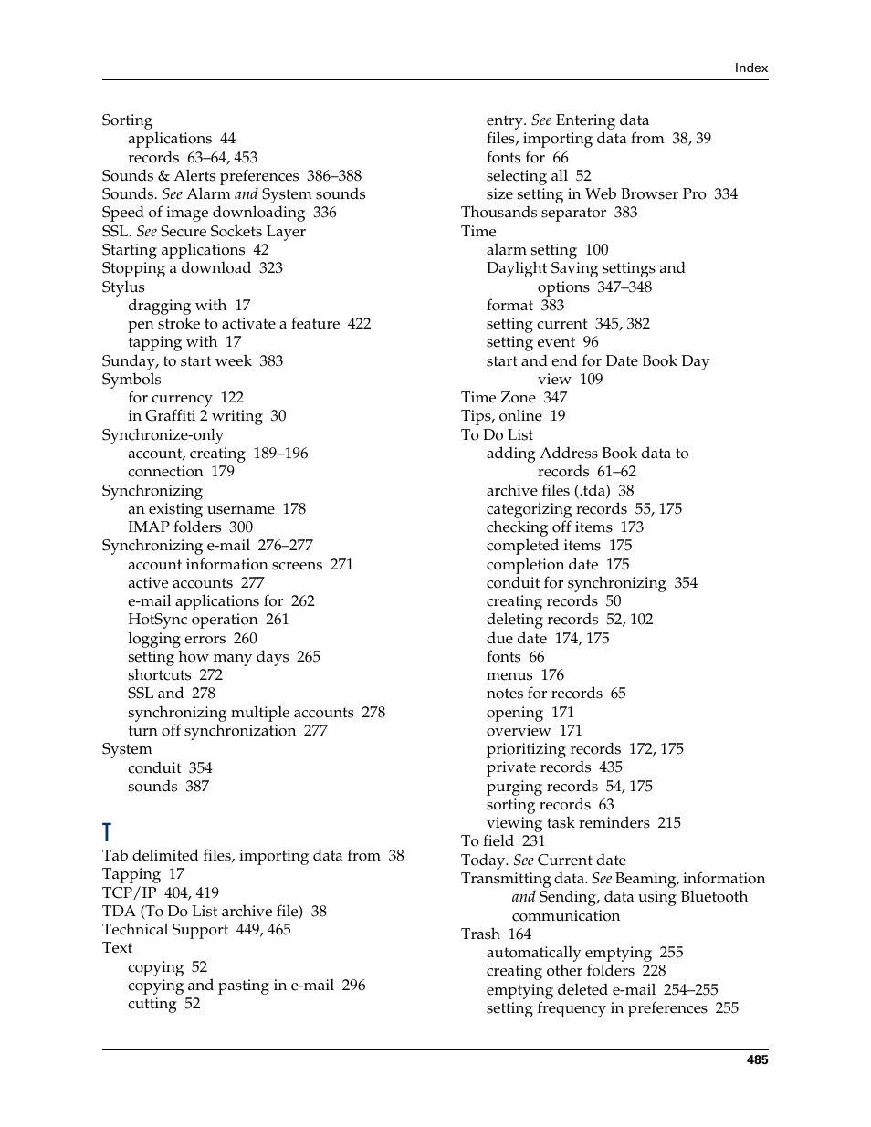 Palm TUNGSTEN T2 User Manual | Page 499 / 502