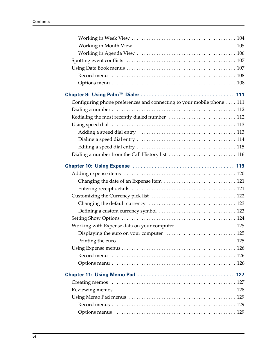 Palm TUNGSTEN T2 User Manual | Page 6 / 502