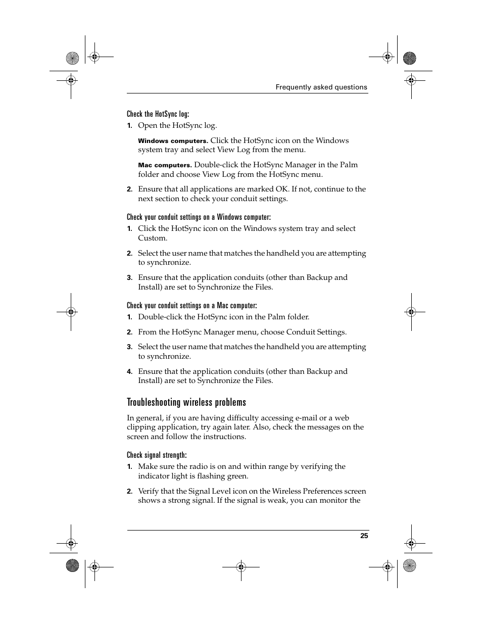 Troubleshooting wireless problems | Palm i700 User Manual | Page 29 / 34