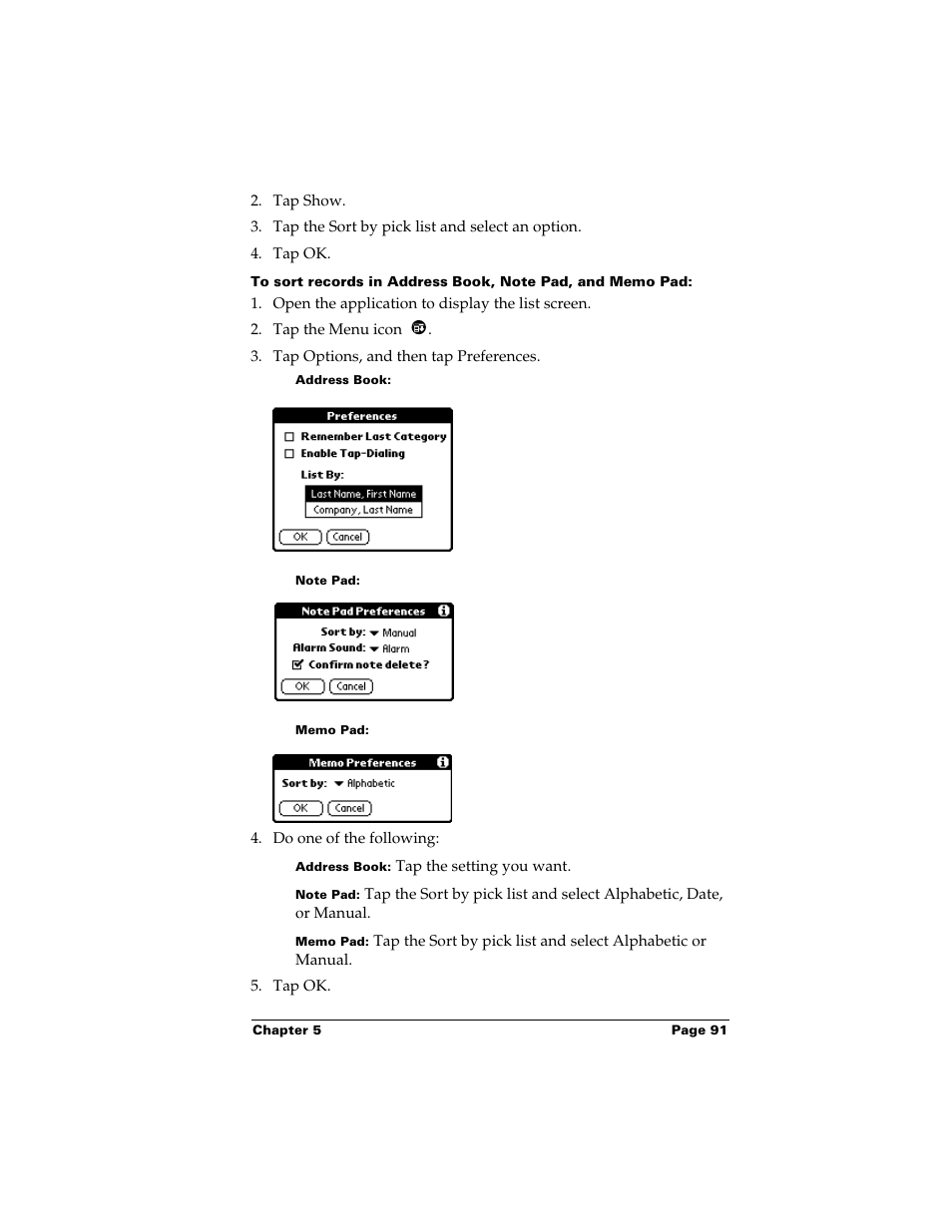 Palm m500 User Manual | Page 101 / 286