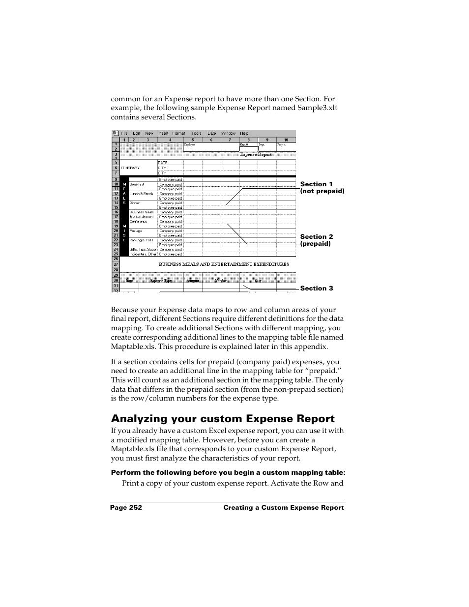 Analyzing your custom expense report | Palm m500 User Manual | Page 262 / 286