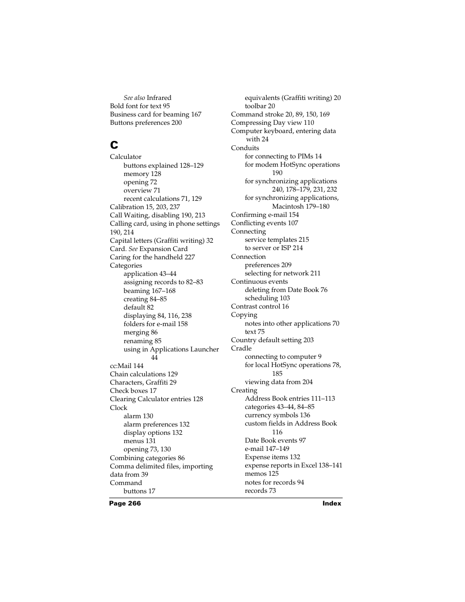 Palm m500 User Manual | Page 276 / 286