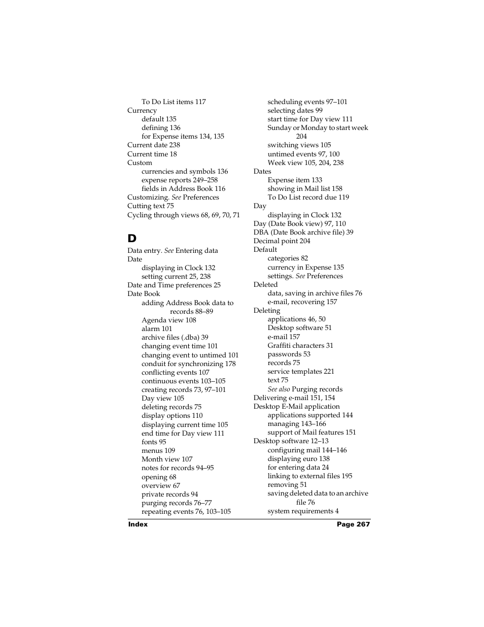 Palm m500 User Manual | Page 277 / 286