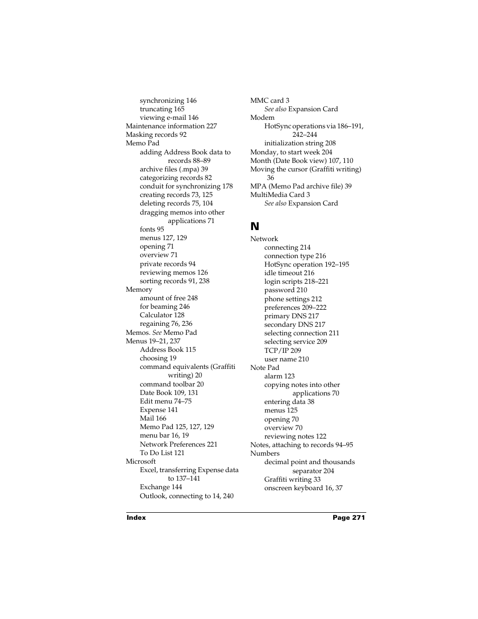 Palm m500 User Manual | Page 281 / 286