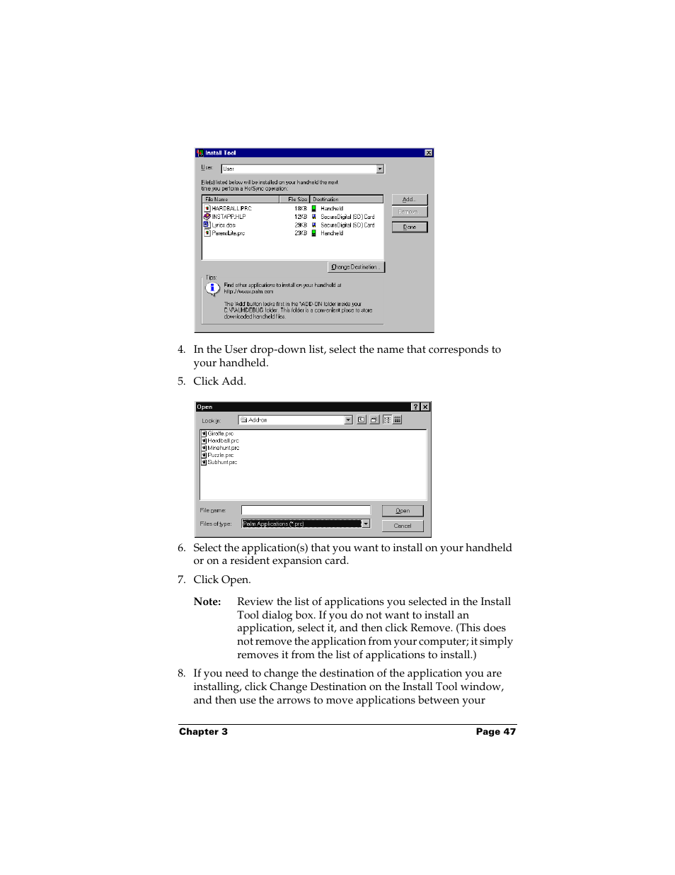 Palm m500 User Manual | Page 57 / 286