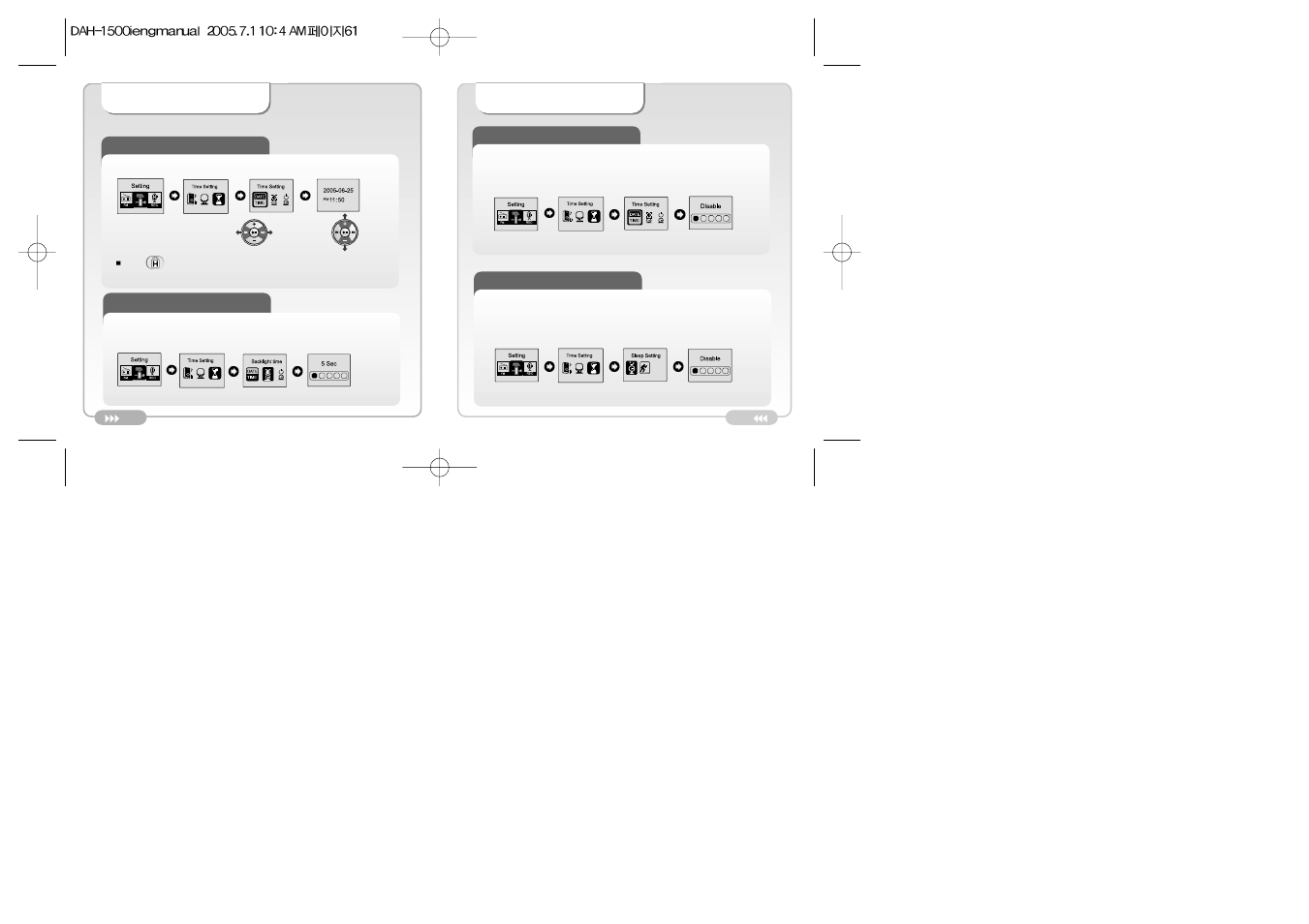 Time setting | Palm DAH-1500i User Manual | Page 31 / 40