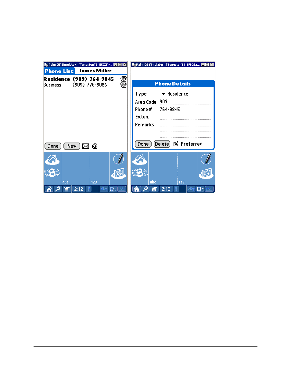 Contact phone list | Palm SmartOffice Mobile User Manual | Page 16 / 29