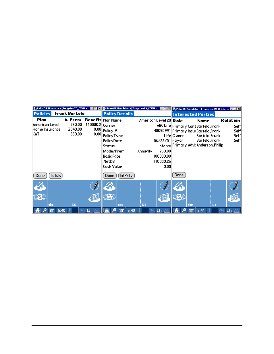 Deleting a smartpad note, Policies, Accessing policy information | Investments, Accessing investment information | Palm SmartOffice Mobile User Manual | Page 28 / 29