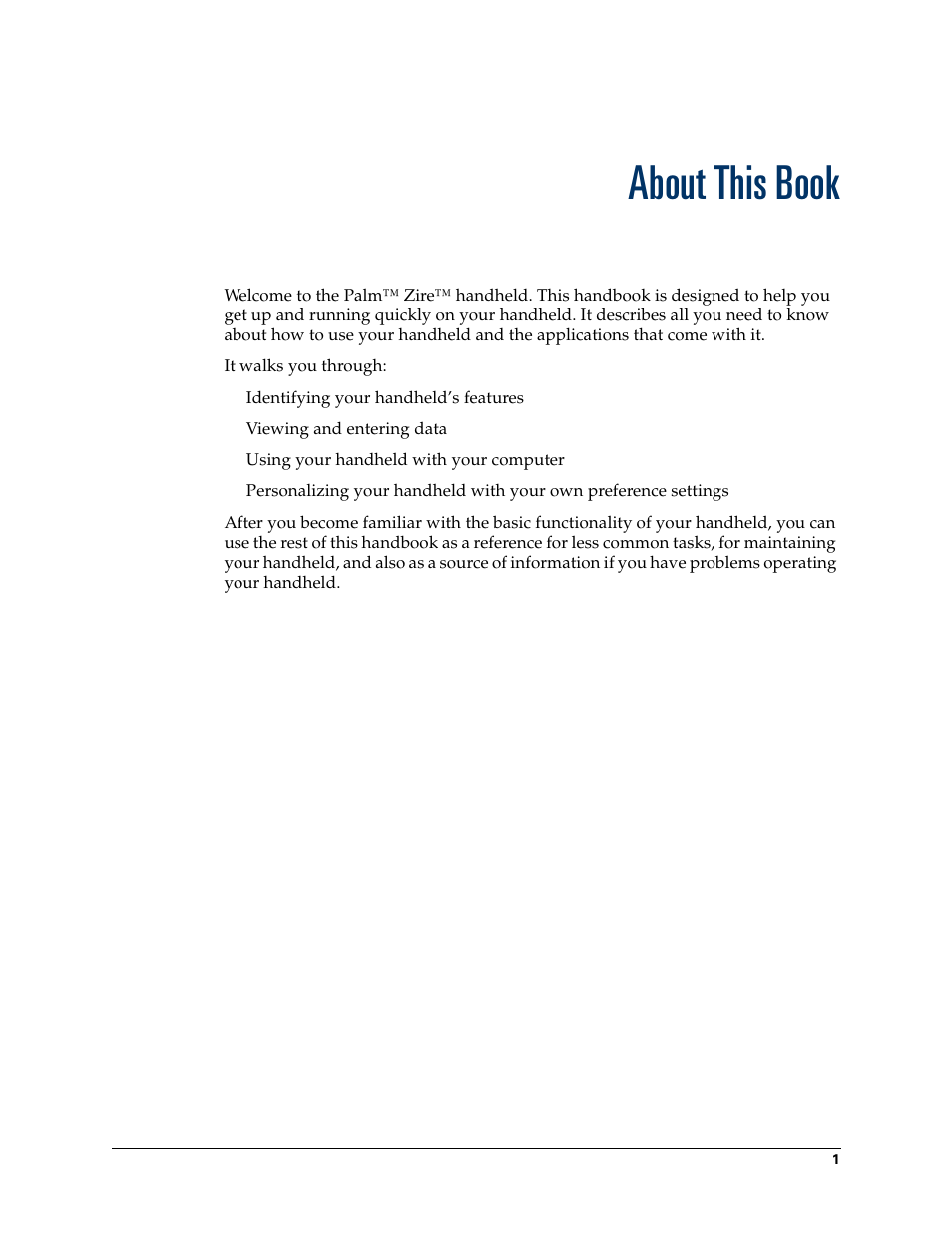 About this book | Palm Zire 21 User Manual | Page 11 / 208