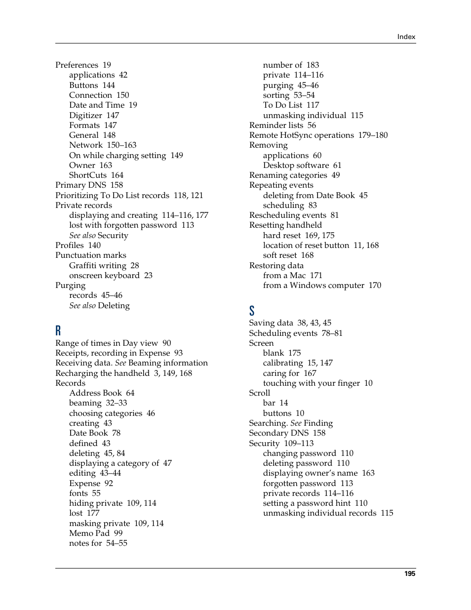 Palm Zire 21 User Manual | Page 205 / 208