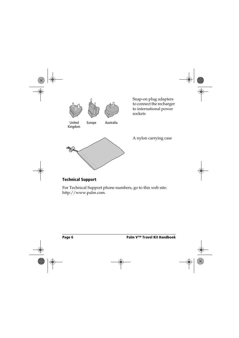 Palm Handbook Travel Kit User Manual | Page 6 / 56