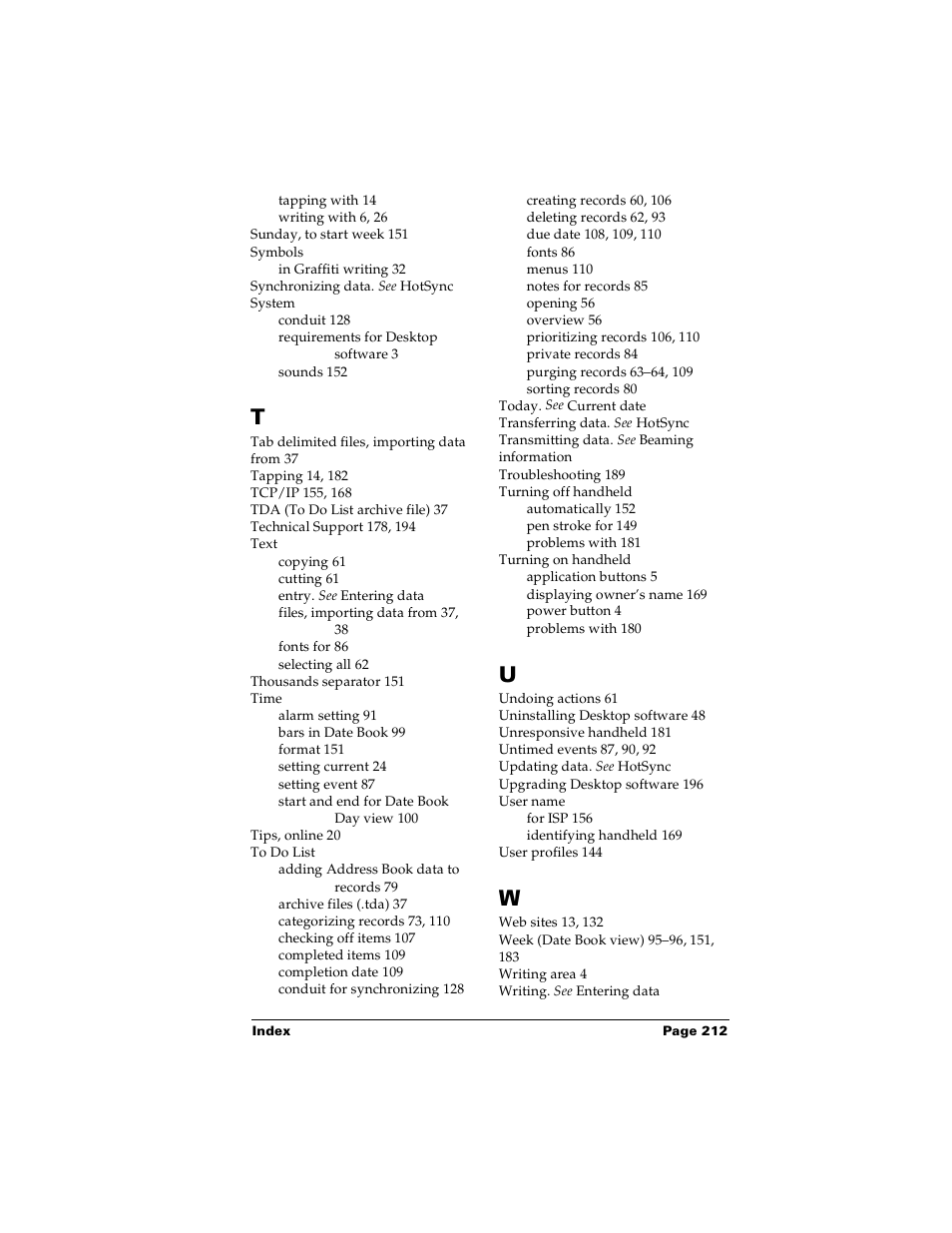 Palm Handhelds m100 User Manual | Page 219 / 219