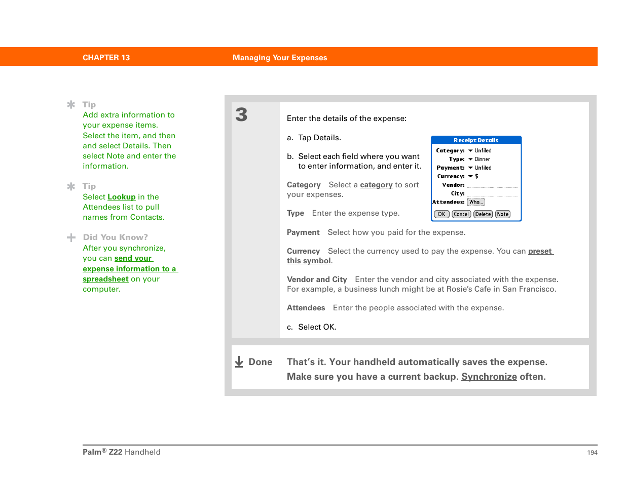 Palm Z22 User Manual | Page 208 / 343