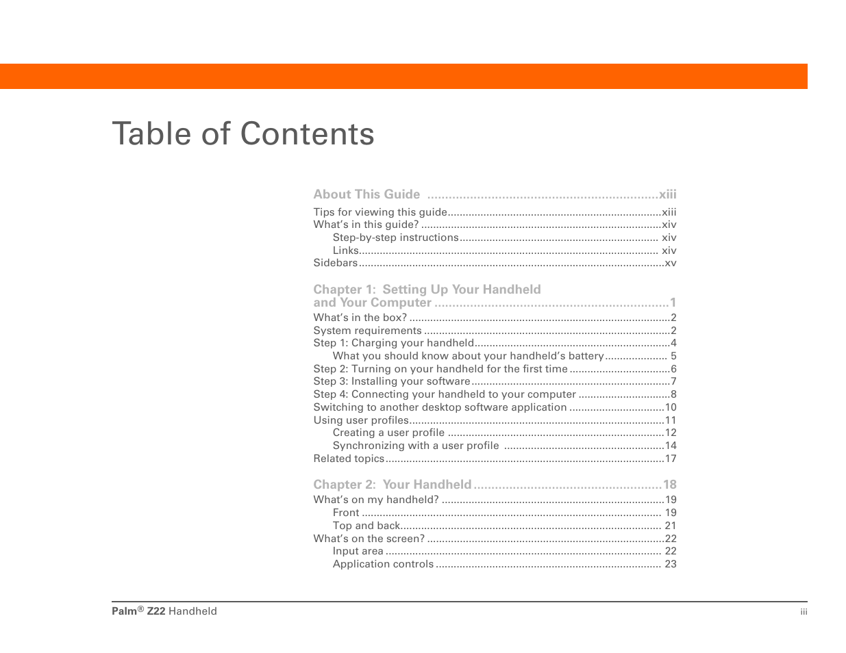 Palm Z22 User Manual | Page 3 / 343