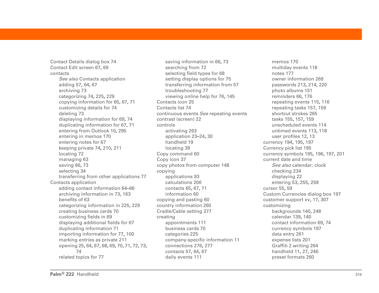Palm Z22 User Manual | Page 330 / 343