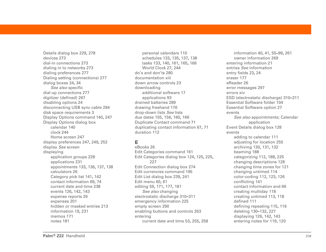 Palm Z22 User Manual | Page 332 / 343