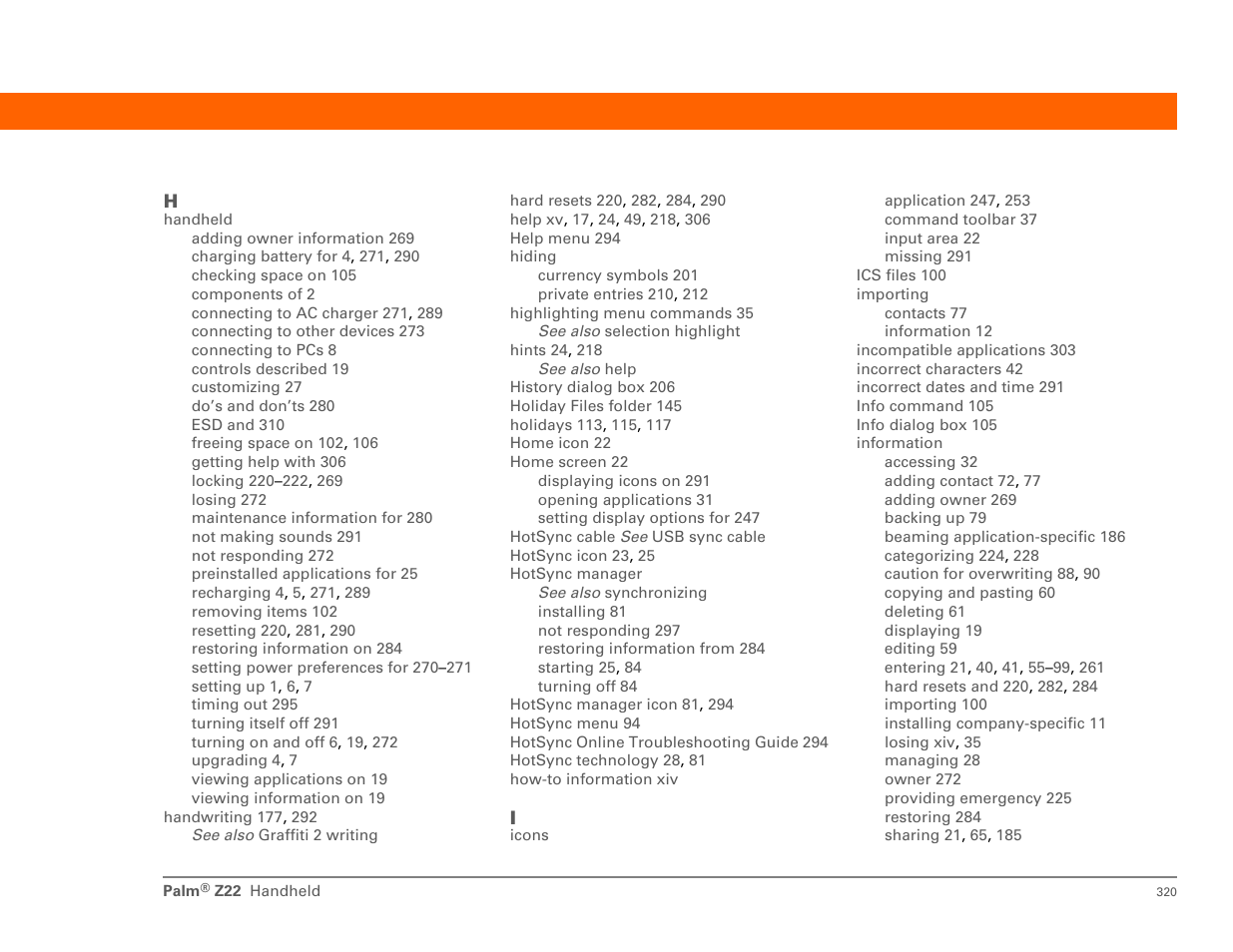 Palm Z22 User Manual | Page 334 / 343