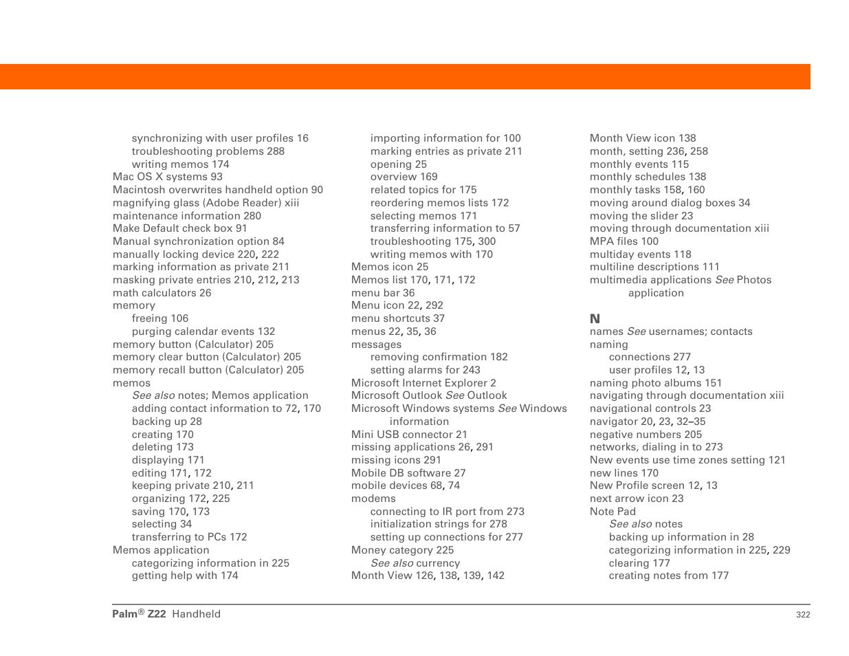 Palm Z22 User Manual | Page 336 / 343
