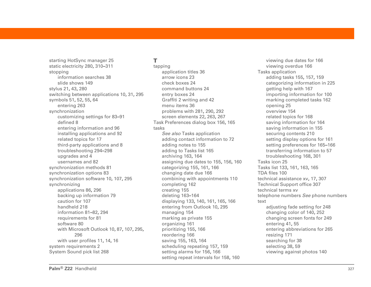 Palm Z22 User Manual | Page 341 / 343