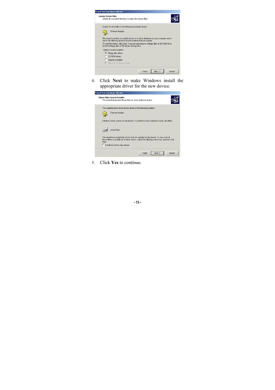 Palm CompactFlash 10/100 User Manual | Page 15 / 18