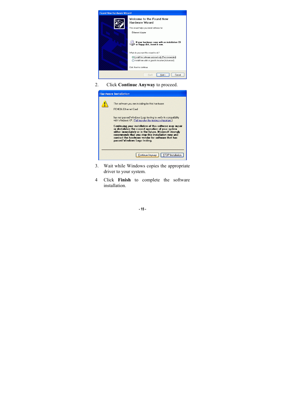 Palm CompactFlash 10/100 User Manual | Page 17 / 18