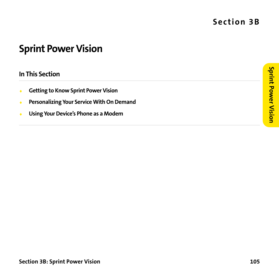 Sprint power vision, 3b. sprint power vision | Palm Treo 755P User Manual | Page 113 / 390