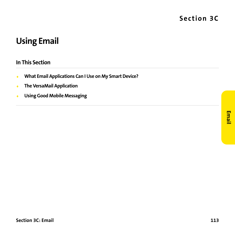 Using email, 3c. using email, S e c ti o n 3 c | Palm Treo 755P User Manual | Page 121 / 390