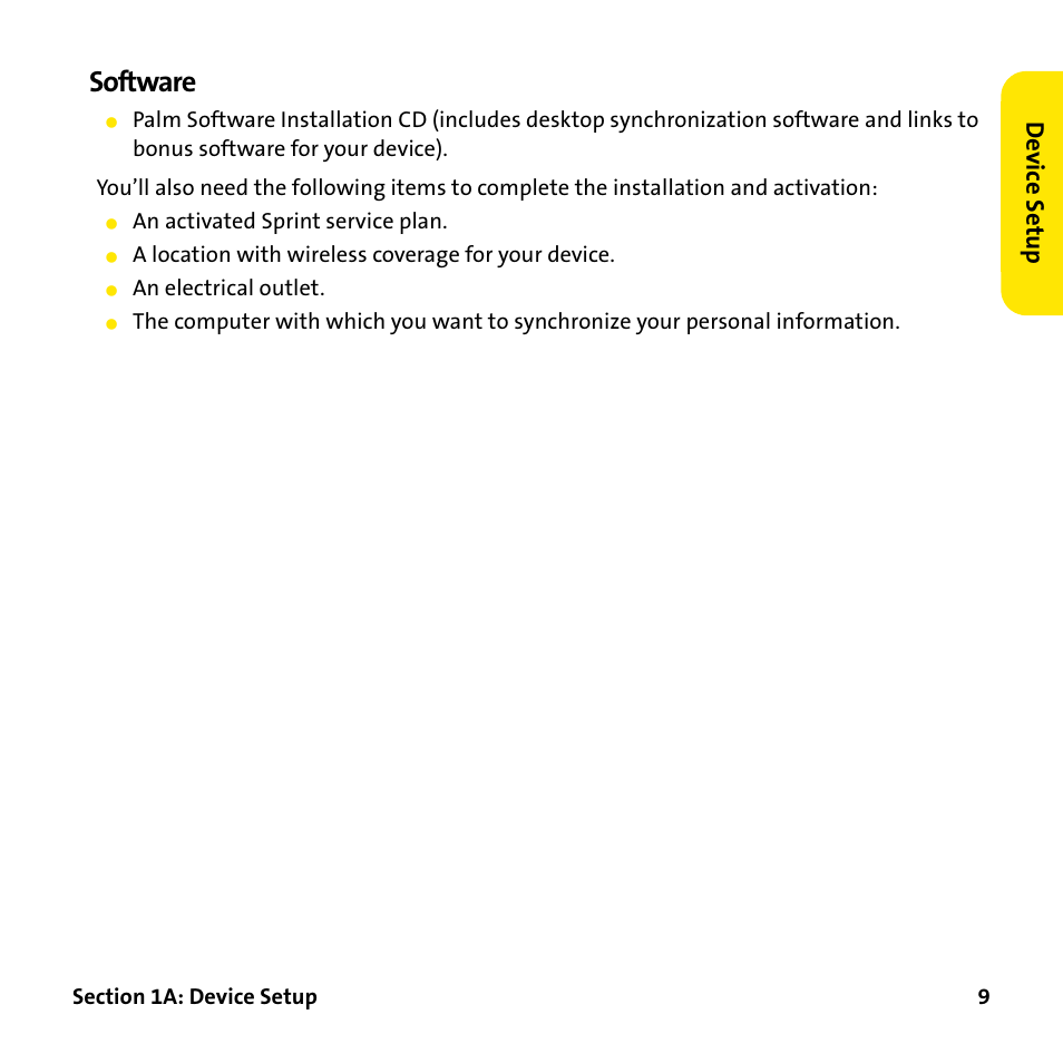 Software, De vice s e tu p | Palm Treo 755P User Manual | Page 17 / 390