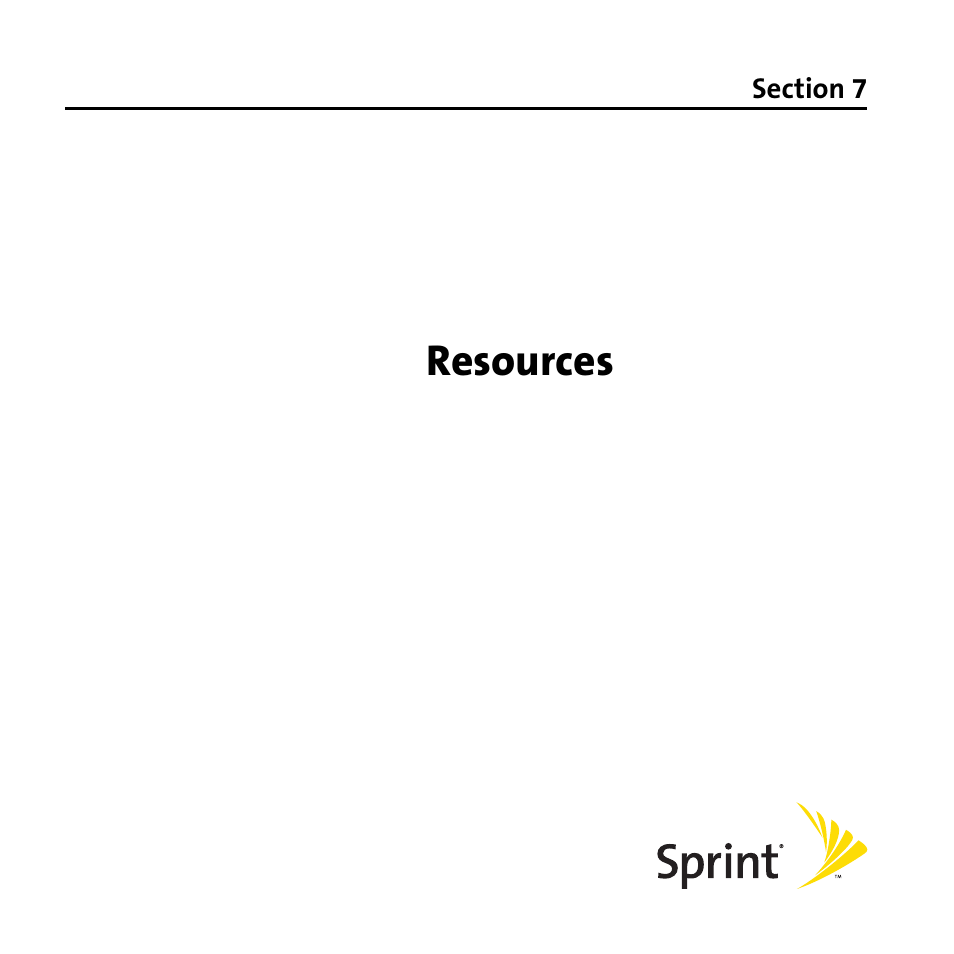 Resources, Section 7: resources, Section 7 | Resources answ | Palm Treo 755P User Manual | Page 291 / 390