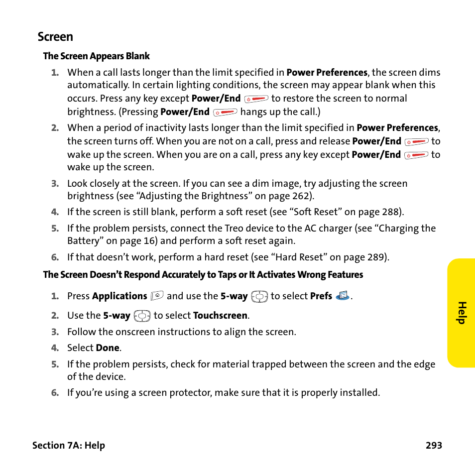 Screen | Palm Treo 755P User Manual | Page 301 / 390