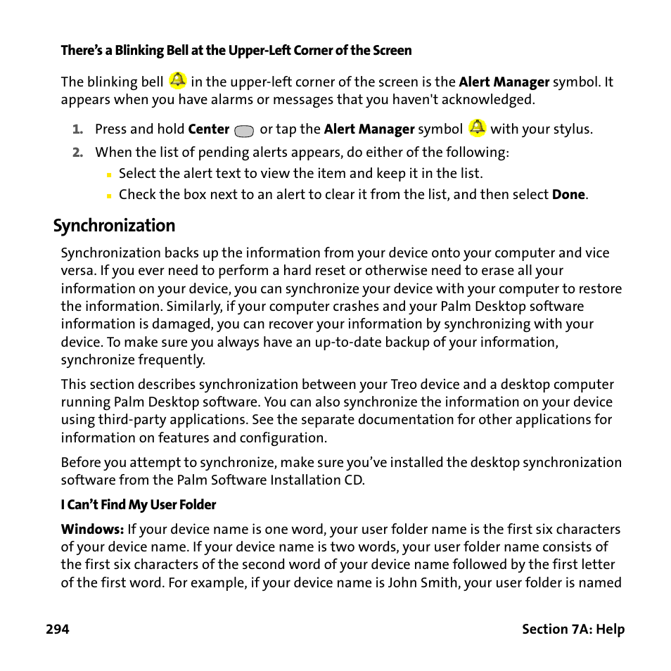 Synchronization | Palm Treo 755P User Manual | Page 302 / 390