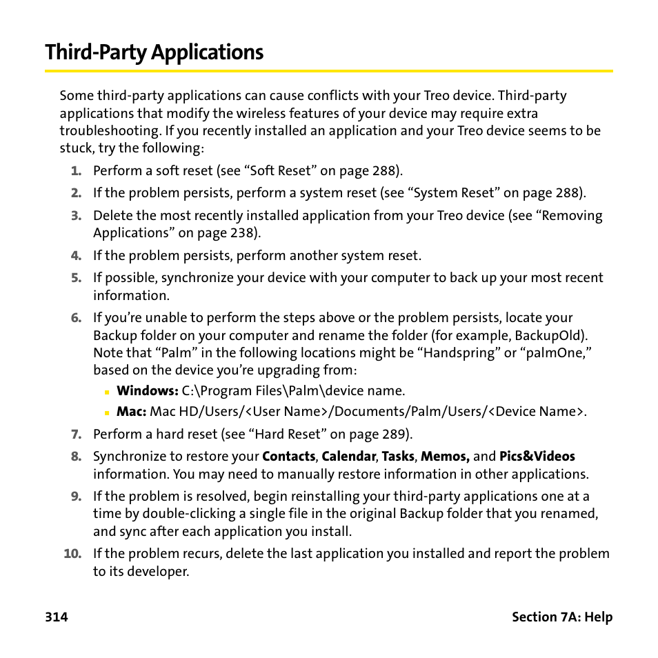 Third-party applications | Palm Treo 755P User Manual | Page 322 / 390