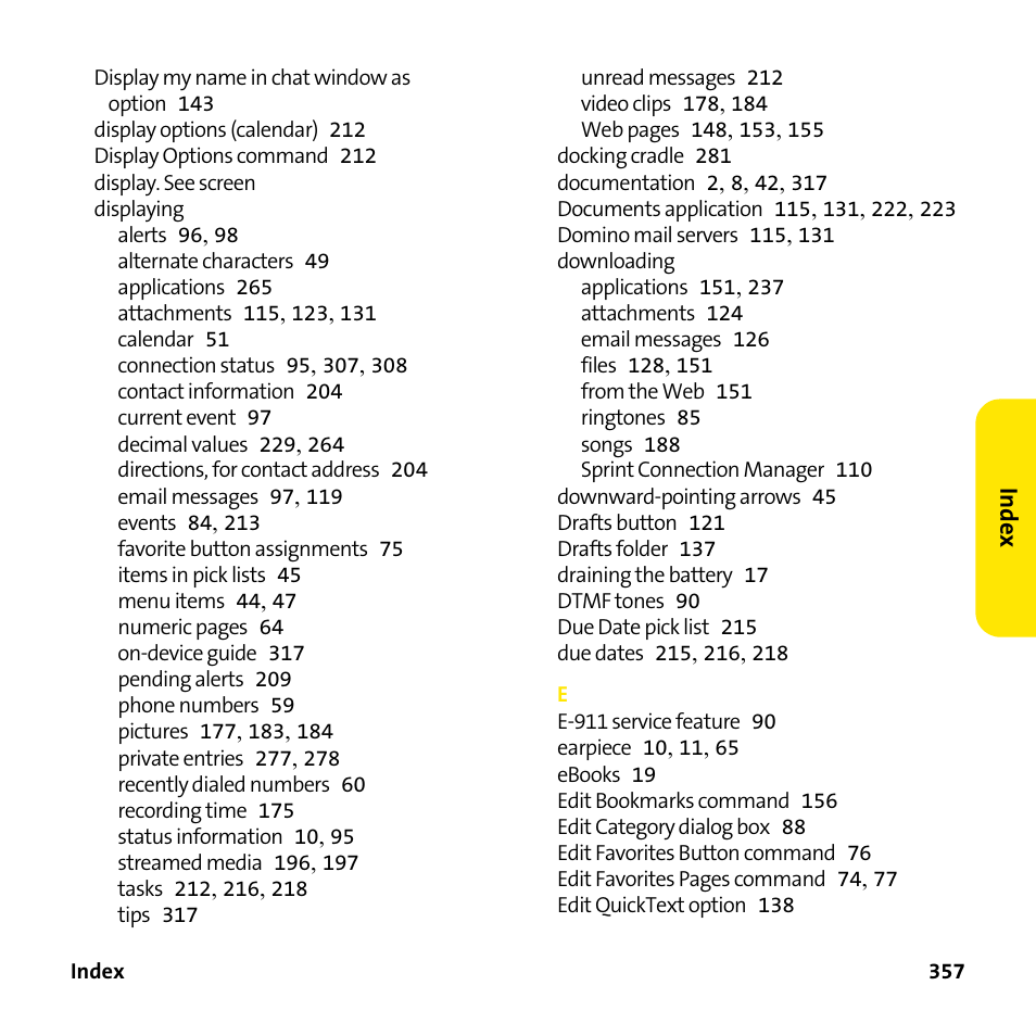 Palm Treo 755P User Manual | Page 365 / 390