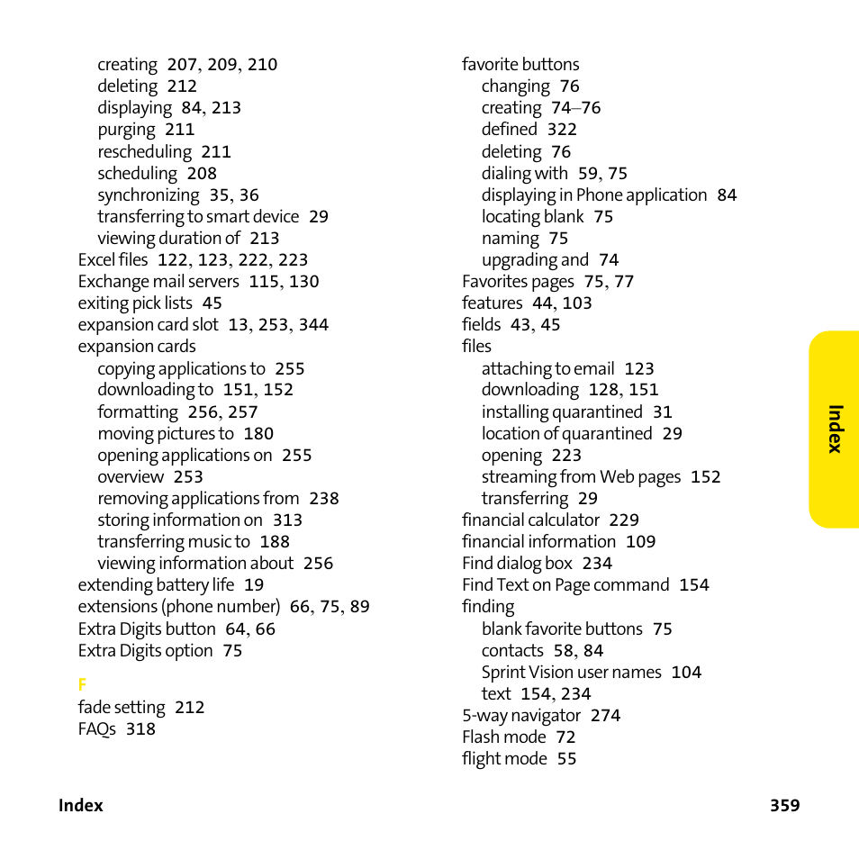 Palm Treo 755P User Manual | Page 367 / 390