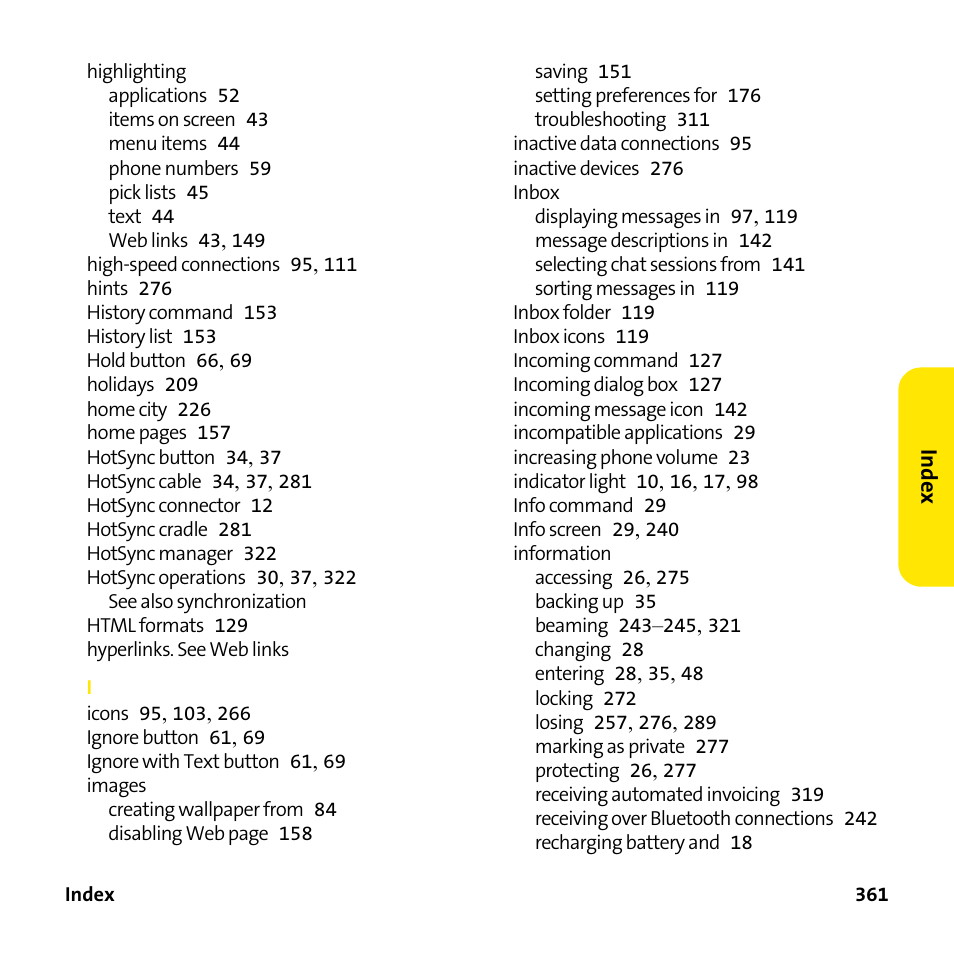 Palm Treo 755P User Manual | Page 369 / 390