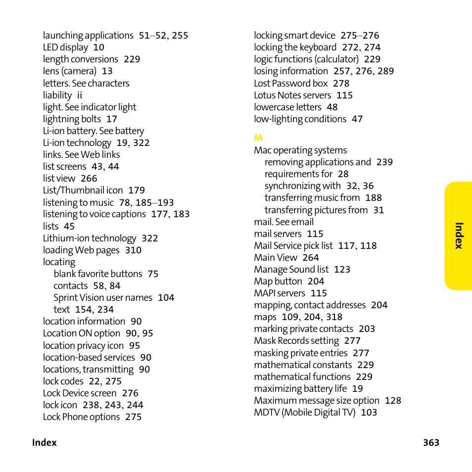 Palm Treo 755P User Manual | Page 371 / 390