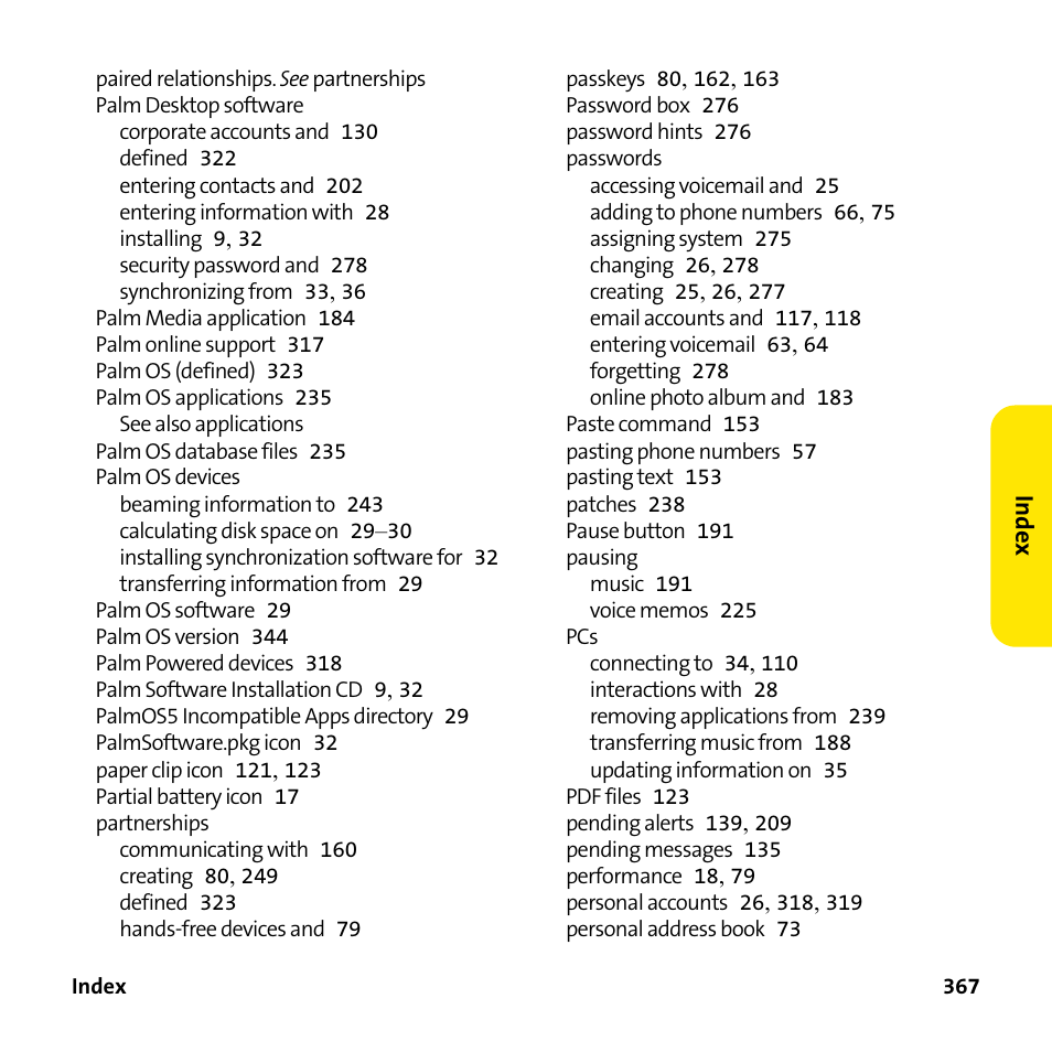 Palm Treo 755P User Manual | Page 375 / 390