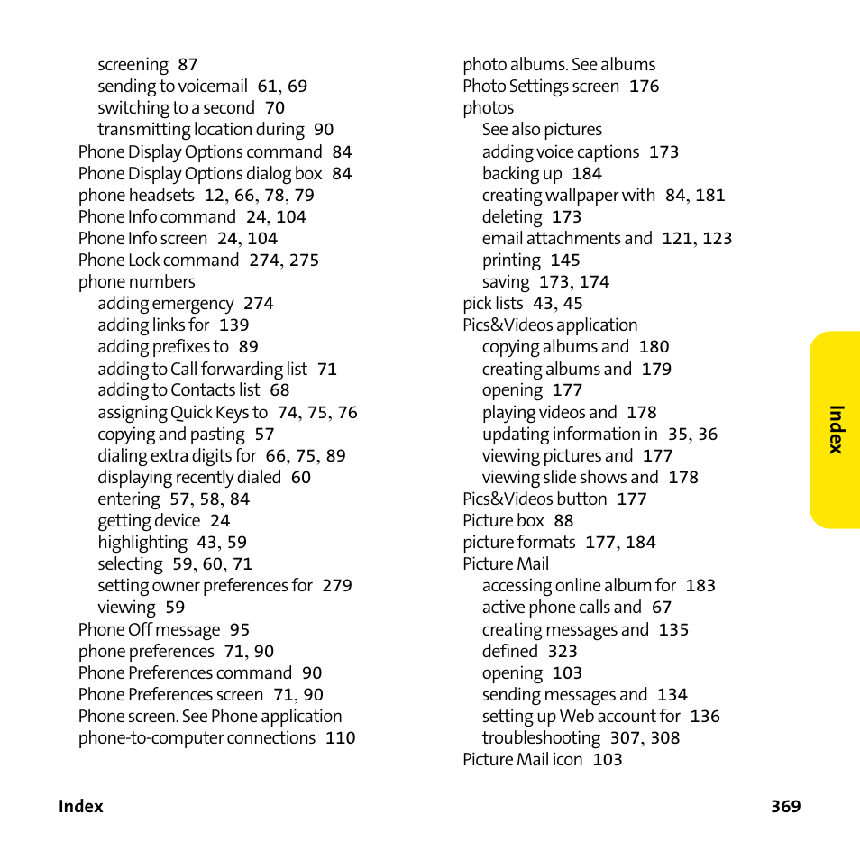 Palm Treo 755P User Manual | Page 377 / 390