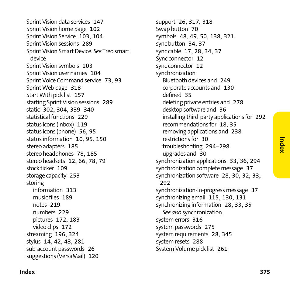 Palm Treo 755P User Manual | Page 383 / 390