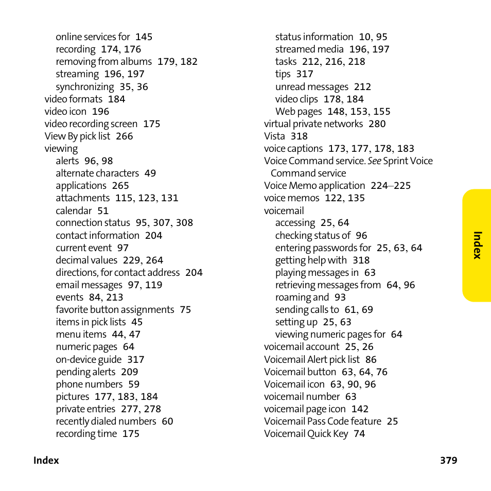 Palm Treo 755P User Manual | Page 387 / 390