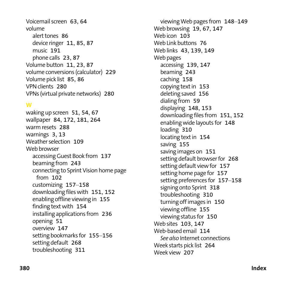 Palm Treo 755P User Manual | Page 388 / 390