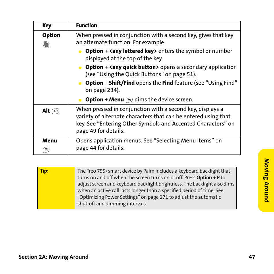 Mo vin g ar oun d | Palm Treo 755P User Manual | Page 55 / 390