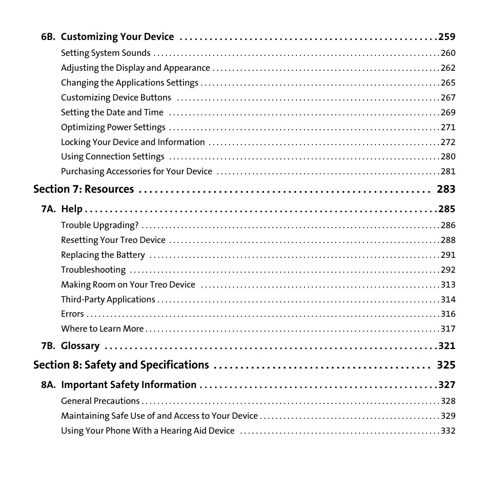 Palm Treo 755P User Manual | Page 7 / 390