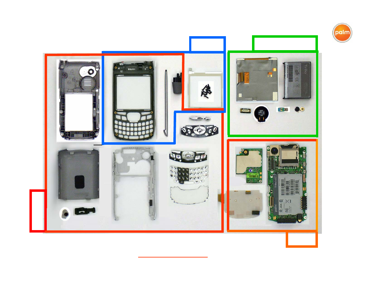 T700.17 all components - materials | Palm Treo Smartphone 700p User Manual | Page 16 / 16